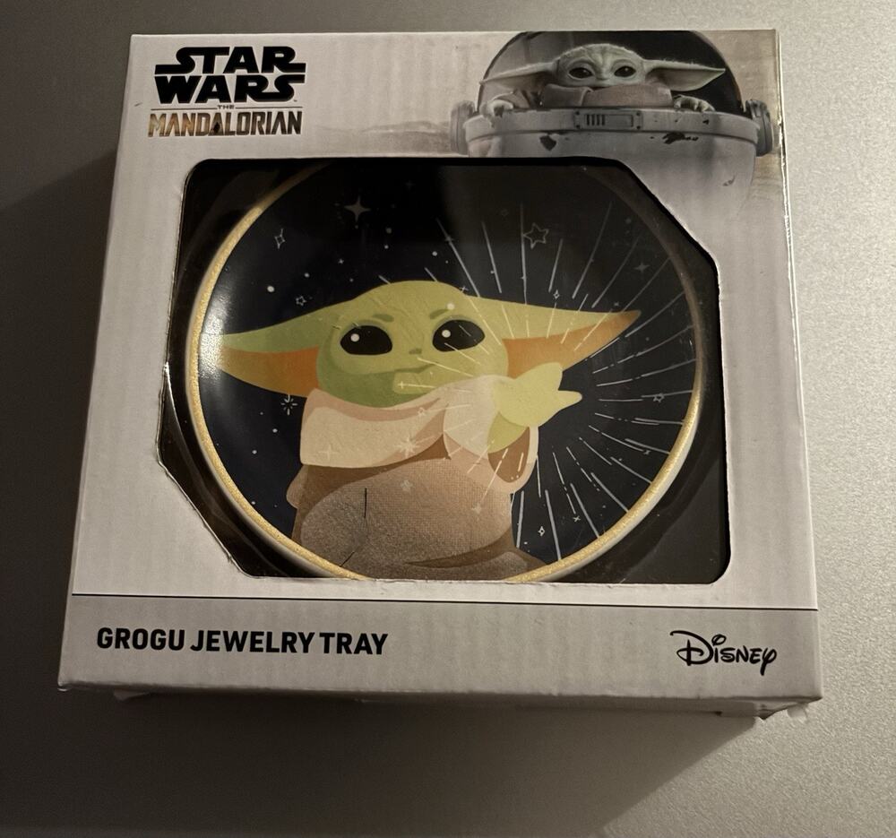 Star Wars Mandalorian Grogu Baby Yoda Ceramic Jewelry Trinket Tray Ceramic Dish
